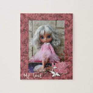 Personalized, vintage photo frame jigsaw puzzle