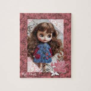 Personalized, vintage photo frame jigsaw puzzle