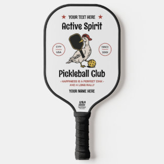 Personalized Vintage Pickleball Funny Goose Club Paddle