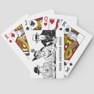 Personalized Vintage Polyamory Throuple Playing Cards