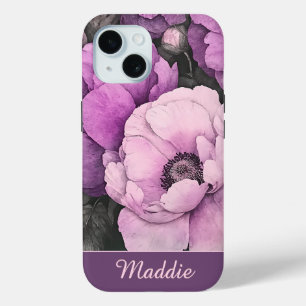 Personalized Vintage Pretty Peony Floral Case