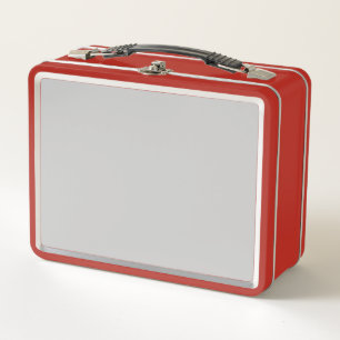 Personalized Vintage Red Metal Lunchbox
