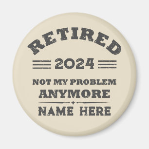Personalized vintage retirement  magnet