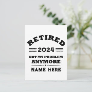 Personalized vintage retirement postcard