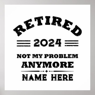 Personalized vintage retirement poster