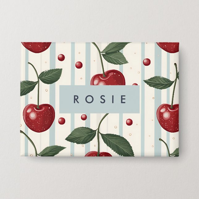 Personalized Vintage Retro Red Cherry Pattern (Front)