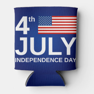 Personalized Vintage Rustic American Flag Can Cool Can Cooler