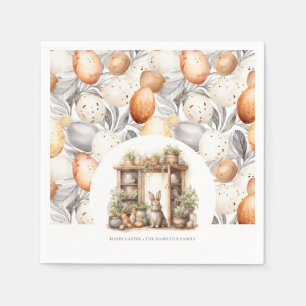 Personalized Vintage Rustic Easter Napkin
