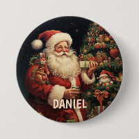 Personalized Vintage Santa Name