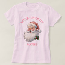 Personalized Vintage Santa's Favourite Pink Xmas 