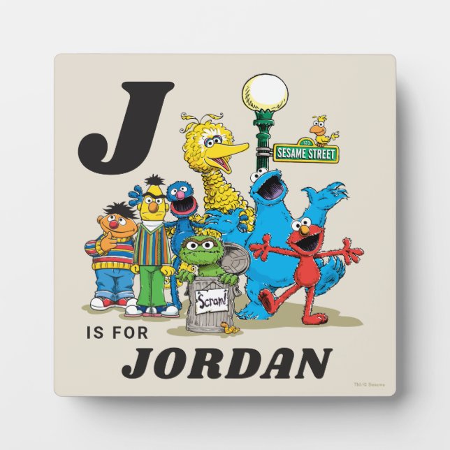 Personalized Vintage Sesame Street Pals Plaque (Front)