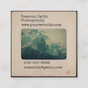 Personalized Vintage Slide business card