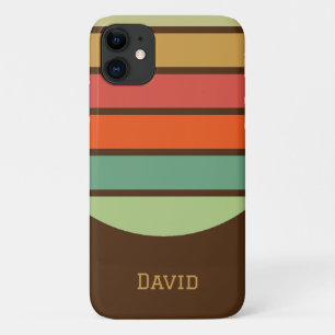 Personalized Vintage Stripes iPhone 11 Case