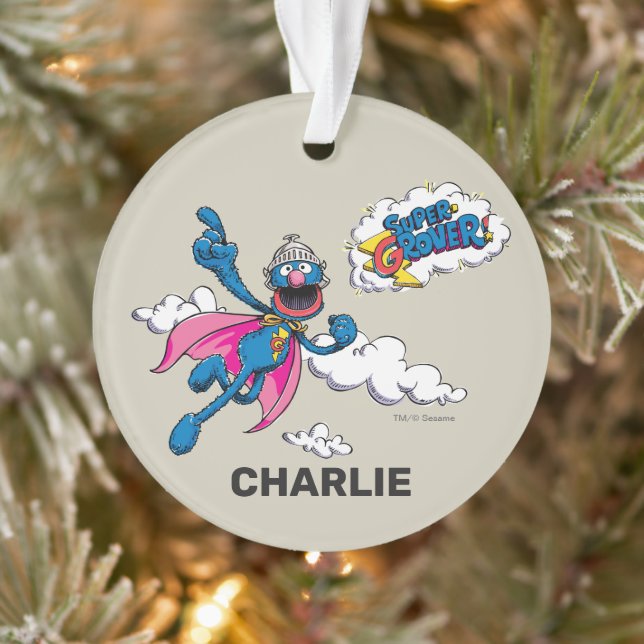 Personalized Vintage Super Grover Ornament (Tree)