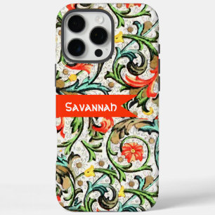Personalized Vintage Swirly Damask iphone 6 iPhone 16 Pro Max Case