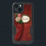 Personalized Vintage Torn Red Damask and Roses<br><div class="desc">Completely customizable vintage inspired design featuring layers of dimension torn and distressed red damask, an ornate oval frame for personalization and a cluster of elegant light and dark pink roses and leaves. Each element is a separate layer and can be resized and repositioned for a custom case uniquely your own....</div>