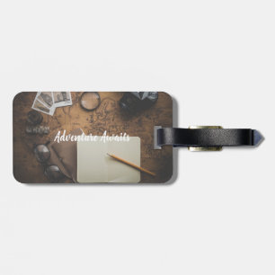 Personalized Vintage Travel Adventure luggage tag