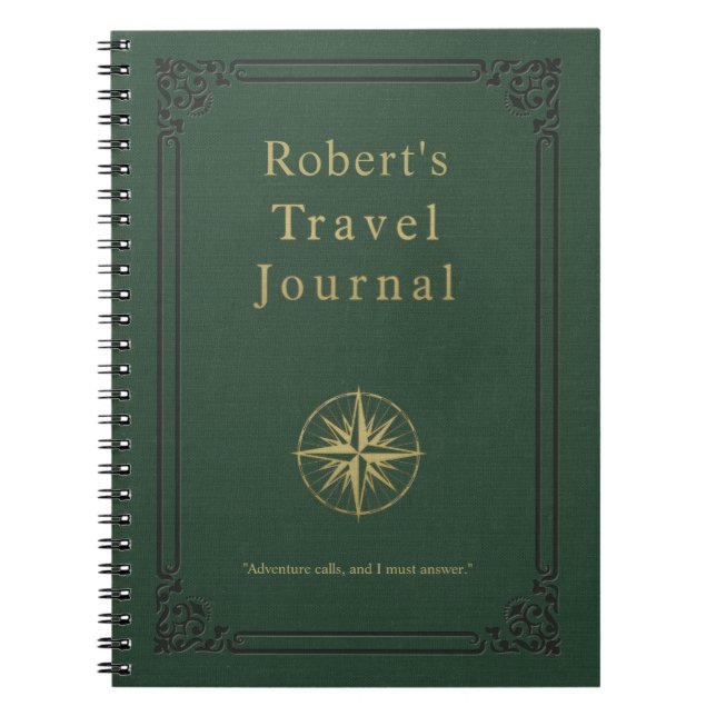 Personalized Vintage Travel Journal (Front)