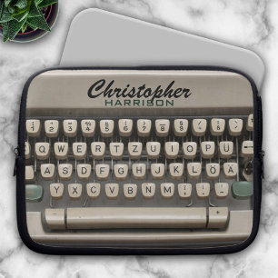 Personalized Vintage Typewriter Laptop Sleeve
