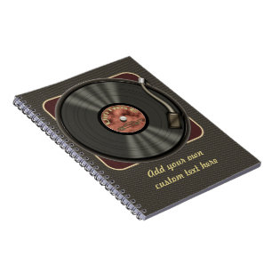 Personalized Vintage Vinyl Record Notebook