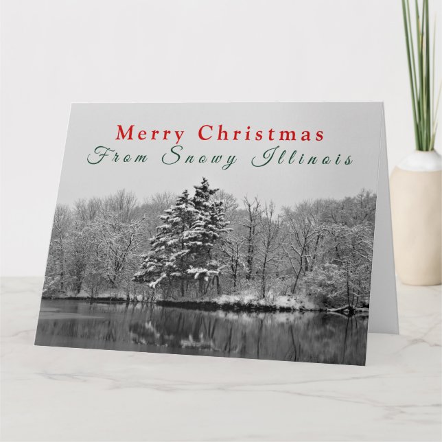 Personalized Vintage Winter Wonderland Christmas Card (Front)