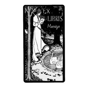 Personalized Vintage Woman Bookplate