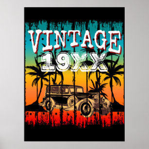 PERSONALIZED VINTAGE YEAR BIRTHDAY GIFT POSTER