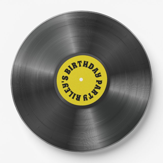 Personalized Vinyl Album Record   Paper Plate (Front)