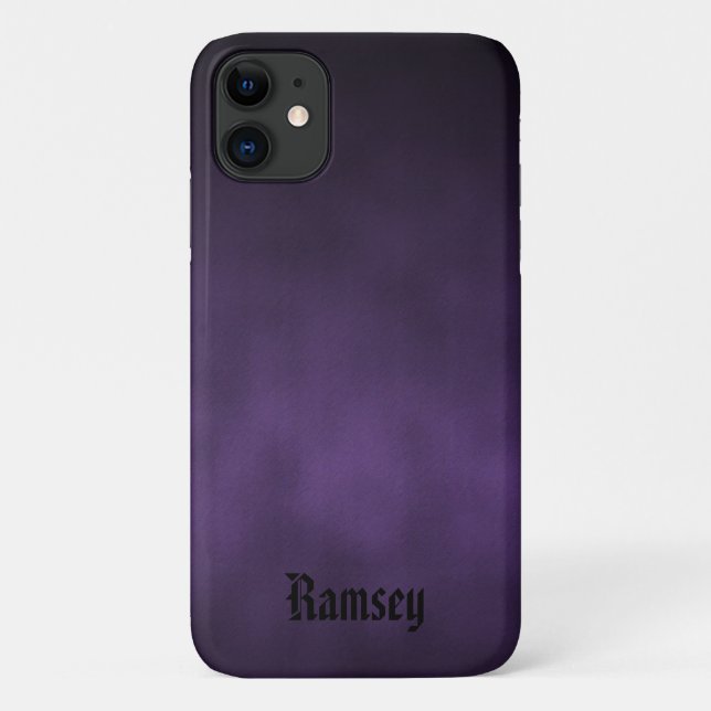 Personalized Violet and Black Goth Art Case-Mate iPhone Case (Back)