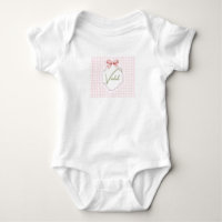 Personalized Violet Baby Girl Nursery Bow&Gingham