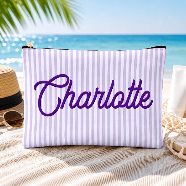Personalized Violet Lavender Shore Travel Pouch (Creator Uploaded)
