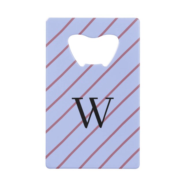 Personalized Violet Lined Credit Card Bottle Opener (Front)