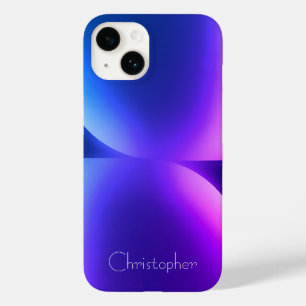 Personalized violet Radial Texture iphone 15 Case-Mate iPhone 14 Case