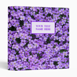 Personalized Violets Binder with Custom Text
