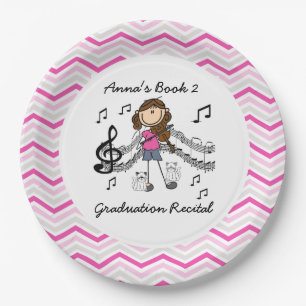 Personalized Violin Player Paper Plates