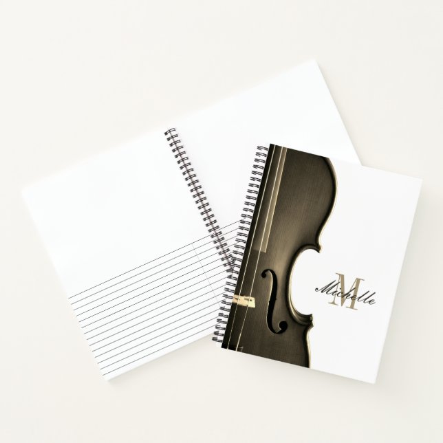 Personalized violin teacher and student  notebook (Inside)