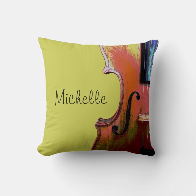 Personalized Violin Throw Pillow (Front)