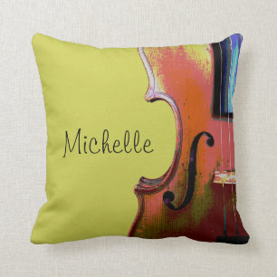Personalized Violin Throw Pillow