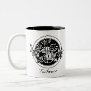 Personalized violin Two-Tone coffee mug