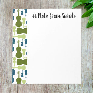 Personalized Violin Viola Player Gift Orchestra Notepad