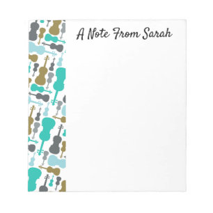 Personalized Violin Viola String Instrument Gift Notepad