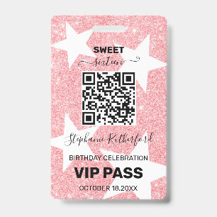 Personalized VIP PASS party Badge