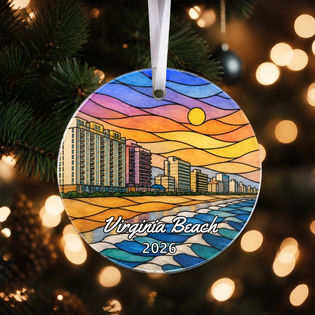 Personalized Virginia Beach Acrylic Ornament, Cust Ornament (Creator Uploaded)