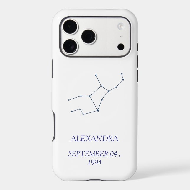 Personalized Virgo Constellation iPhone Case - Cus (Back)