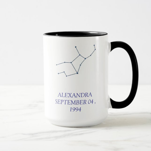Personalized Virgo Constellation Mug - Custom Star (Right)