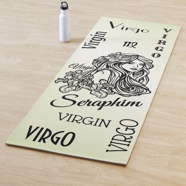 Personalized Virgo Zodiac Green Yoga Mat (In Situ)