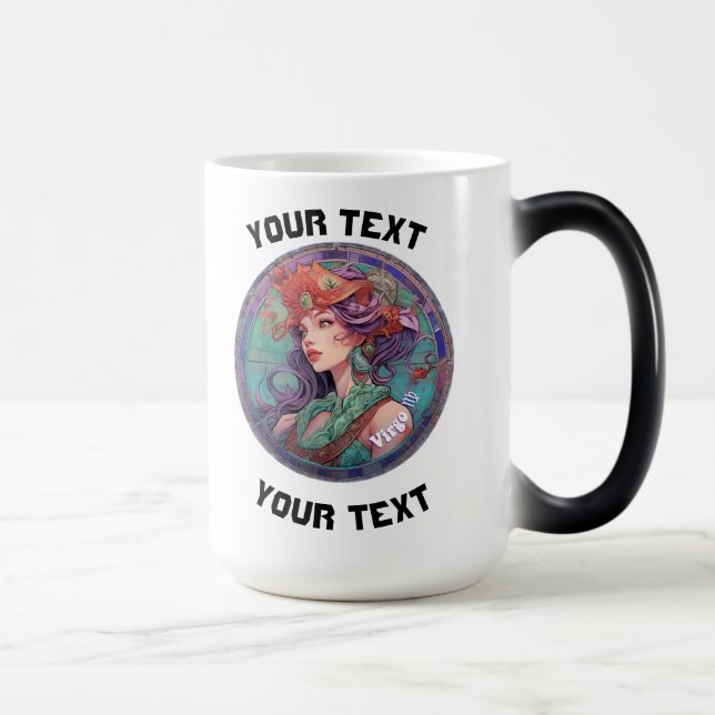 Personalized Virgo Zodiac  Magic Mug (Right)