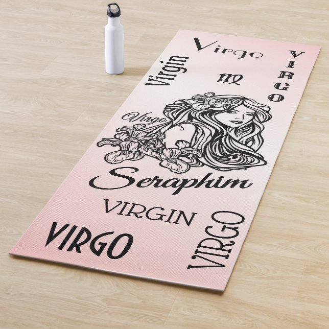 Personalized Virgo Zodiac Pink Yoga Mat (In Situ)