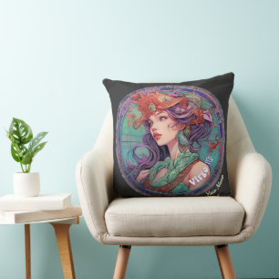 Personalized Virgo Zodiac Throw Pillow