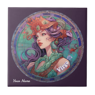 Personalized Virgo Zodiac Tile